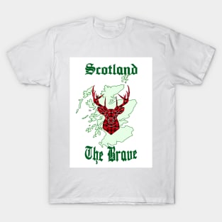 Scotland the Brave - Scottish rugby football tee shirt design T-Shirt
